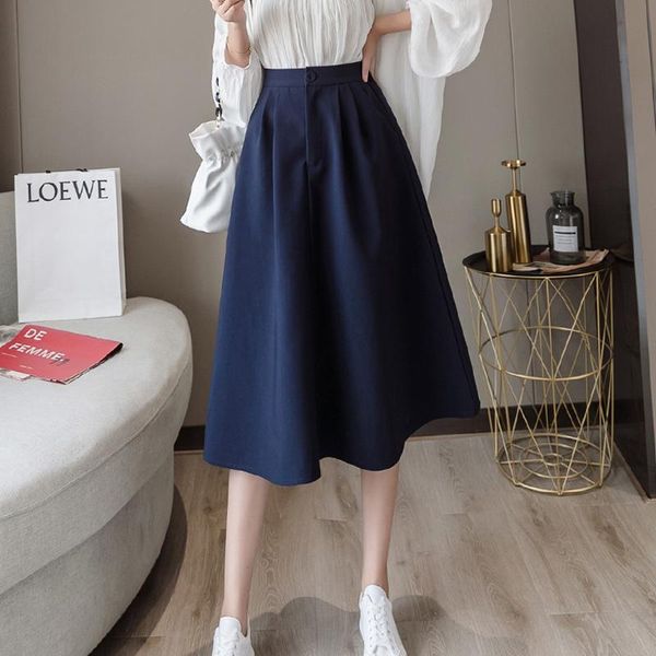skirts limiguyue spring summer elegant high waist midi skirt women casual pocket solid loose a line button female petticoat k636, Black
skirts limiguyue spring summer elegant high waist midi skirt women casual pocket solid loose a line button female petticoat k636, Black