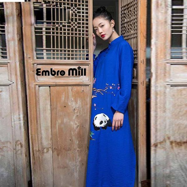 women's trench coats chinese style v-neck royal embroidery trech coat women autumn vintage elegant loose lady linen cotton dress female, Tan;black
women's trench coats chinese style v-neck royal embroidery trech coat women autumn vintage elegant loose lady linen cotton dress female, Tan;black