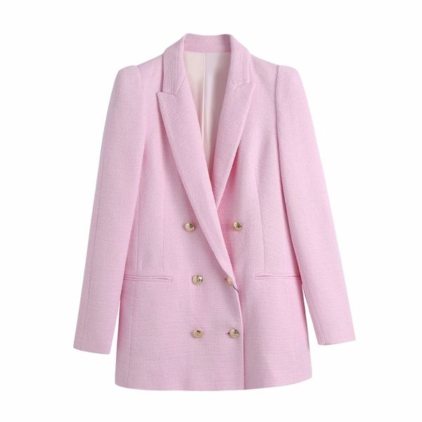 fashion women double breasted pink casual suit coat female long sleeve outerwear office lady loose c1106 210430, White;black
fashion women double breasted pink casual suit coat female long sleeve outerwear office lady loose c1106 210430, White;black