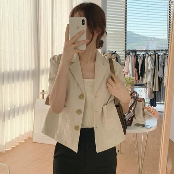 women shirts summer vintage elegant cotton and linen short shirt coat notched collar out wear blouse single breasted cardigan top, White
women shirts summer vintage elegant cotton and linen short shirt coat notched collar out wear blouse single breasted cardigan top, White