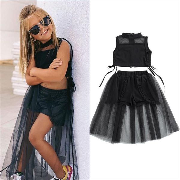 kid girls clothing sets summer sleeveless t shirt lace tulle skirt 2pcs for kids baby clothes outfits, White
kid girls clothing sets summer sleeveless t shirt lace tulle skirt 2pcs for kids baby clothes outfits, White