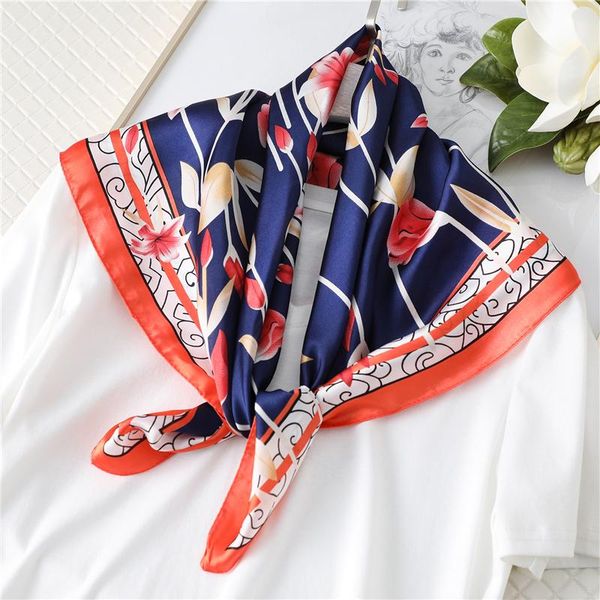 scarves foulard female neck scarf silk square shawls lady wraps women hair head band kerchief soft floral print bandana, Blue;gray
scarves foulard female neck scarf silk square shawls lady wraps women hair head band kerchief soft floral print bandana, Blue;gray