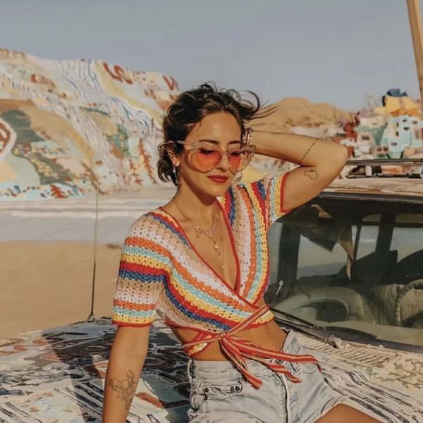 fashion multicolor striped crochet cropped knitted wrap beach holiday chic female short blouse 210521, White
fashion multicolor striped crochet cropped knitted wrap beach holiday chic female short blouse 210521, White