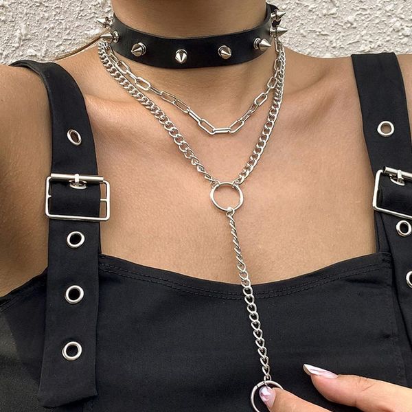 chains punk necklace women fashion necklaces woman european rock simple pendant rivet choker jewelry silver color trendy metal collares
chains punk necklace women fashion necklaces woman european rock simple pendant rivet choker jewelry silver color trendy metal collares