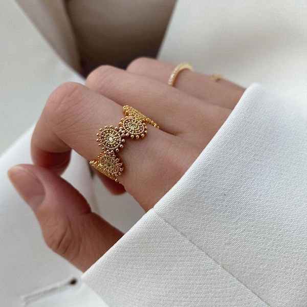cluster rings srcoi fashion metal small beads daisy open ring gold color retro french lace rhinestone adjustable female jewelry wedding, Golden;silver
cluster rings srcoi fashion metal small beads daisy open ring gold color retro french lace rhinestone adjustable female jewelry wedding, Golden;silver