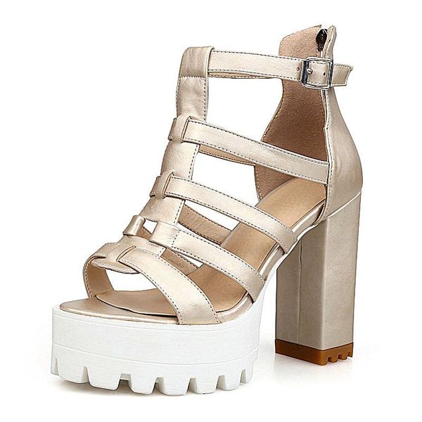 Dress Shoes 25-62 Gladiator Sandals Women Platform Plus Size High Heel