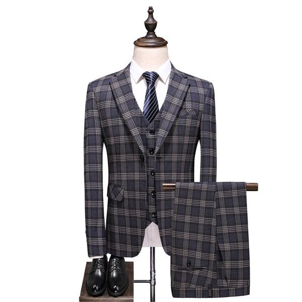 men's suits & blazers jacket + pant vest plaid men business slim sets wedding dress three-piece suit coat trousers waistcoat, White;black
men's suits & blazers jacket + pant vest plaid men business slim sets wedding dress three-piece suit coat trousers waistcoat, White;black