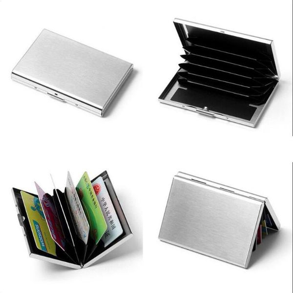 card holders anti-theft id holder porte carte thin stainless steel metal wallets pocket case bank women men box, Brown;gray
card holders anti-theft id holder porte carte thin stainless steel metal wallets pocket case bank women men box, Brown;gray