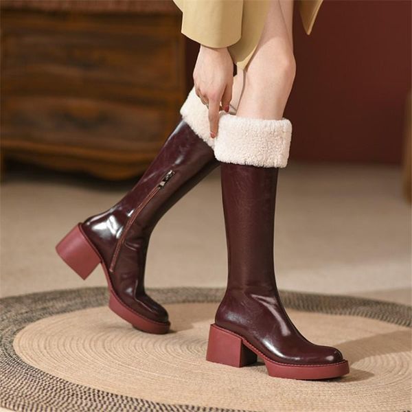 boots 2021 winter women's fashion shoes round toe square heel real wool thick high knight womens platform heels, Black
boots 2021 winter women's fashion shoes round toe square heel real wool thick high knight womens platform heels, Black