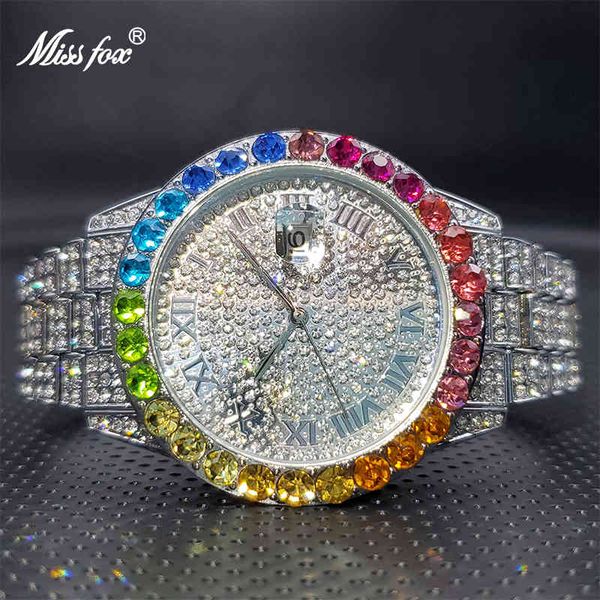 missfox bling rainbow big diamond stylish classic hip hop watches for men calendar waterproof quartz wristwatches dropshipping, Slivery;brown
missfox bling rainbow big diamond stylish classic hip hop watches for men calendar waterproof quartz wristwatches dropshipping, Slivery;brown
