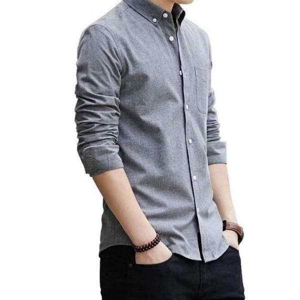 men's casual shirts ropa de hombre 2021 spring autumn long-sleeved shirt male oxford spinning young slim chemise homme, White;black
men's casual shirts ropa de hombre 2021 spring autumn long-sleeved shirt male oxford spinning young slim chemise homme, White;black