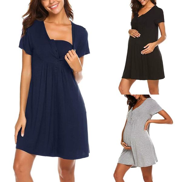 summer maternity dress solid color cotton o-neck nursing pography prom pregnant women's clothes dresses, White
summer maternity dress solid color cotton o-neck nursing pography prom pregnant women's clothes dresses, White
