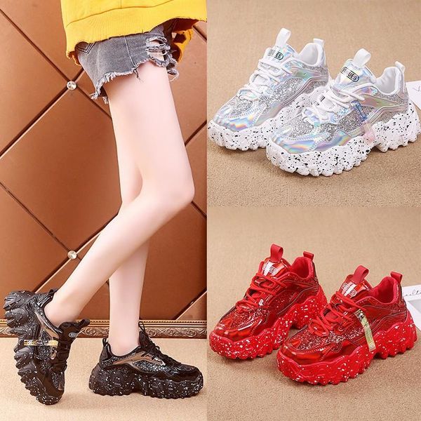 dress shoes fashion women's lightweight thick-soled sneakers ladies comfortable breathable sequined lace-up casual, Black
dress shoes fashion women's lightweight thick-soled sneakers ladies comfortable breathable sequined lace-up casual, Black