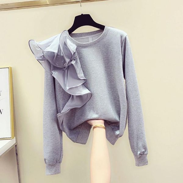 women's blouses & shirts hoodie flare plain ladies fashion round neck simple wearing long sleeve loose pullover standard slim 2021 styl, White
women's blouses & shirts hoodie flare plain ladies fashion round neck simple wearing long sleeve loose pullover standard slim 2021 styl, White