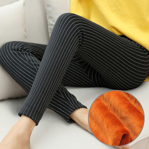 wkoud 2021 winter warm leggings women high waist stretch striped printed pencil pants thicken skinny female trousers m-xxl p8615, Black
wkoud 2021 winter warm leggings women high waist stretch striped printed pencil pants thicken skinny female trousers m-xxl p8615, Black