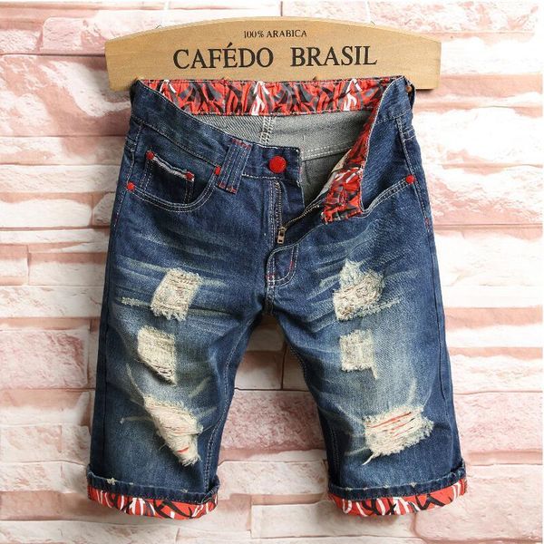 men's shorts novelty style holes denim men knee length short jeans fashion male straight casual size 40, White;black
men's shorts novelty style holes denim men knee length short jeans fashion male straight casual size 40, White;black