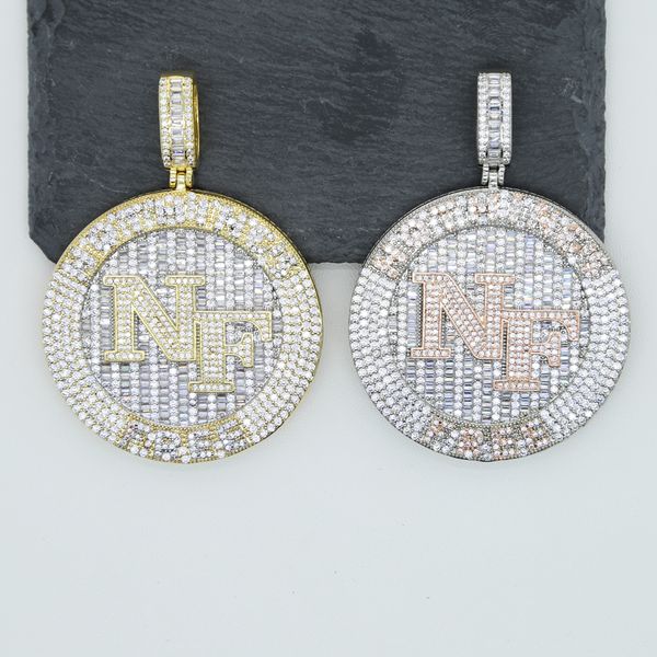 iced out hip hop letter nothing's nf pendant necklacs with full white cubic zircon paved gold rose color punk styles women men punk jew, Silver
iced out hip hop letter nothing's nf pendant necklacs with full white cubic zircon paved gold rose color punk styles women men punk jew, Silver