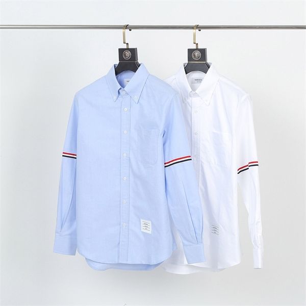 trendy tb shirt oxford classic double sleeve ribbon casual long sleeve shirt, White;black
trendy tb shirt oxford classic double sleeve ribbon casual long sleeve shirt, White;black