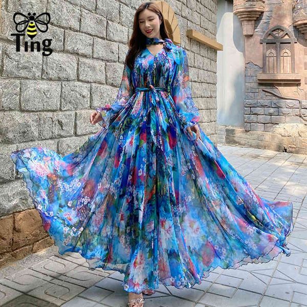 designer floral print maxi long women dress chiffon silky loose fit lady bohemian holiday vestidos 210513, Black;gray
designer floral print maxi long women dress chiffon silky loose fit lady bohemian holiday vestidos 210513, Black;gray