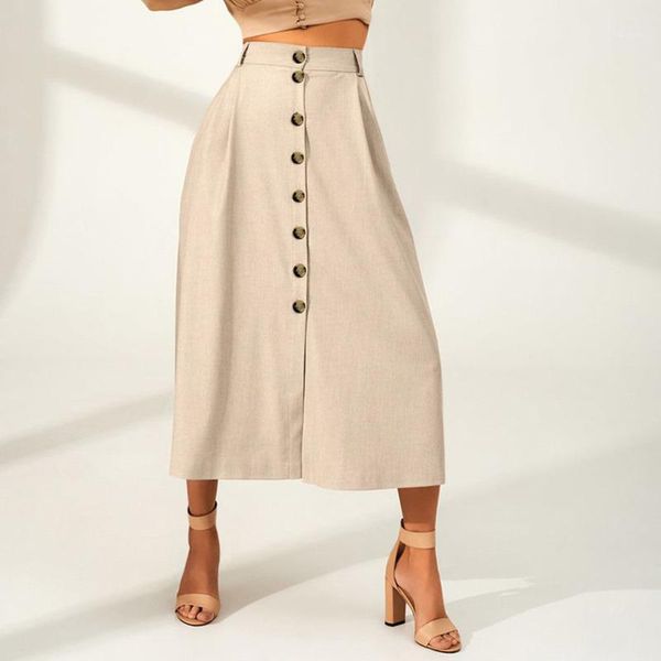skirts fashion high waist vintage women skirt slim khaki solid single-breasted long 2021 spring loose pocket ladies, Black
skirts fashion high waist vintage women skirt slim khaki solid single-breasted long 2021 spring loose pocket ladies, Black