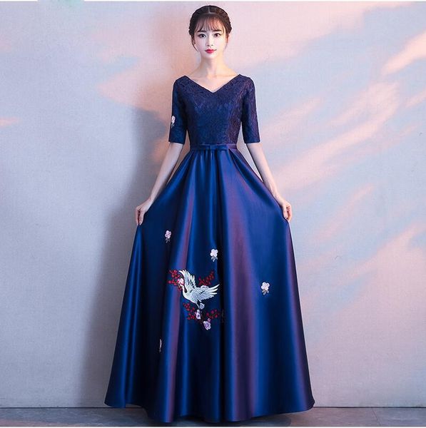 ethnic clothing flower appliques bowknot belt cheongsam lace half sleeve prom party dress gown v-neck pleated qipao navy blue zipper vestido, Red
ethnic clothing flower appliques bowknot belt cheongsam lace half sleeve prom party dress gown v-neck pleated qipao navy blue zipper vestido, Red