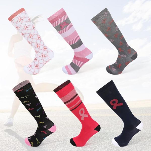 men's socks men women compression ribbon printing knee sports stockings 20-30mmhg for running travel cycling pregnant edema, Black
men's socks men women compression ribbon printing knee sports stockings 20-30mmhg for running travel cycling pregnant edema, Black