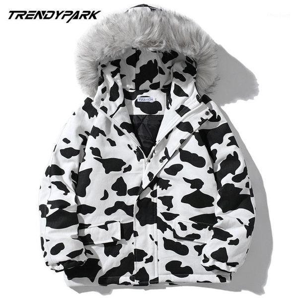 men's jackets winter warm hat with faux fur thick coat milk cow pattern vintage jacket streetwear fashion casual men clothing, Black;brown
men's jackets winter warm hat with faux fur thick coat milk cow pattern vintage jacket streetwear fashion casual men clothing, Black;brown
