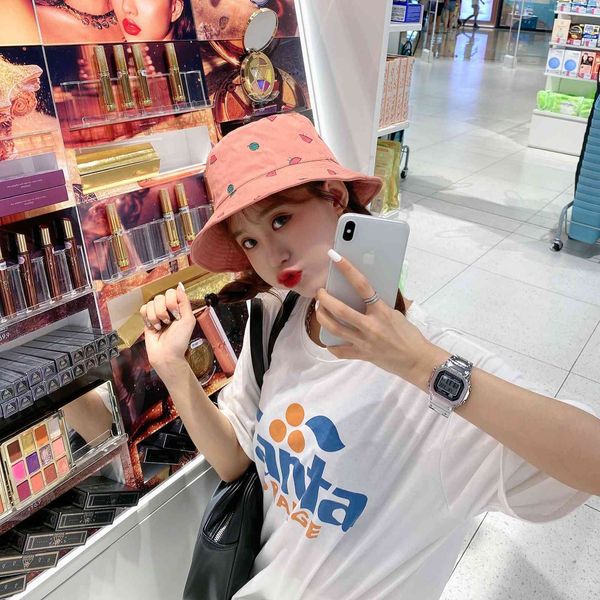 hat spring and summer new u.s. version small fresh watermelon graffiti double face fisherman's sunscreen sunshade hat soft girl accesso, Blue;gray
hat spring and summer new u.s. version small fresh watermelon graffiti double face fisherman's sunscreen sunshade hat soft girl accesso, Blue;gray