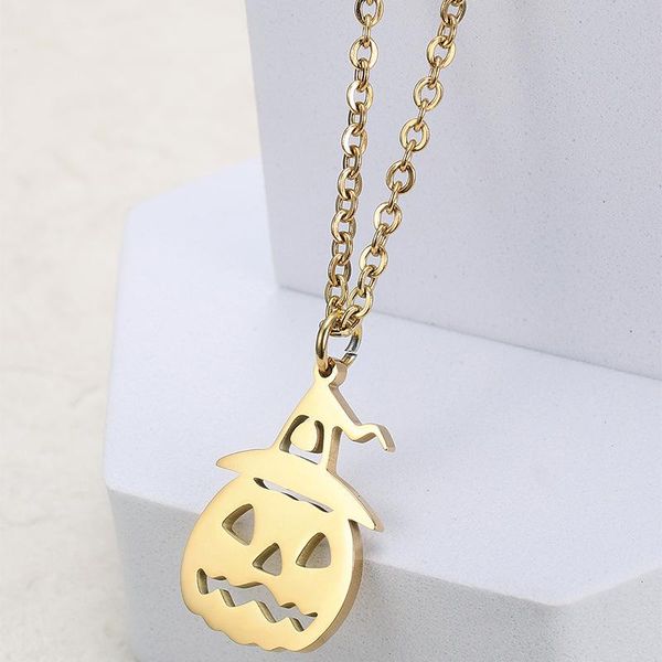 pendant necklaces pumpkin skull necklace for woman halloween festival gift stainless steel chain jewelry, Silver
pendant necklaces pumpkin skull necklace for woman halloween festival gift stainless steel chain jewelry, Silver