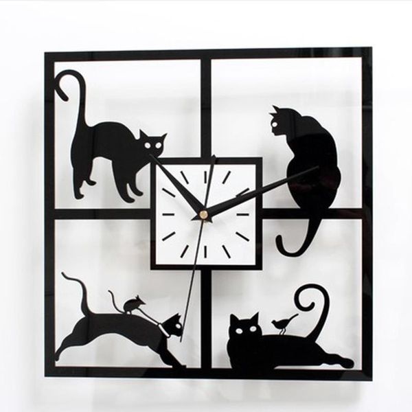 cartoon style cat pattern wall clocks creative home decorative silent acrylic room decor stickers
cartoon style cat pattern wall clocks creative home decorative silent acrylic room decor stickers