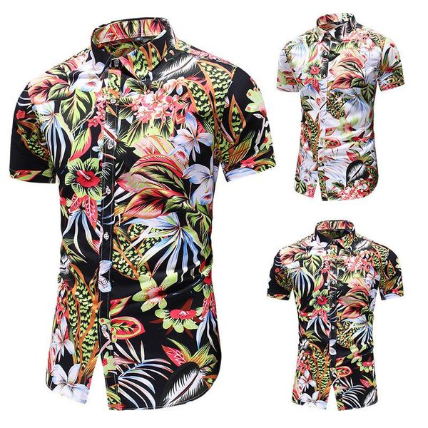 men's casual shirts short-sleeved shirt 2021 summer large size printed camisas para hombre mens clothing, White;black
men's casual shirts short-sleeved shirt 2021 summer large size printed camisas para hombre mens clothing, White;black