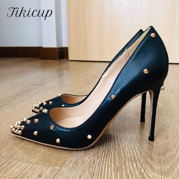 tikicup women black matte pointed toe high heel shoes with metal studs spikes ladies slip on party dress stiletto pumps
tikicup women black matte pointed toe high heel shoes with metal studs spikes ladies slip on party dress stiletto pumps
