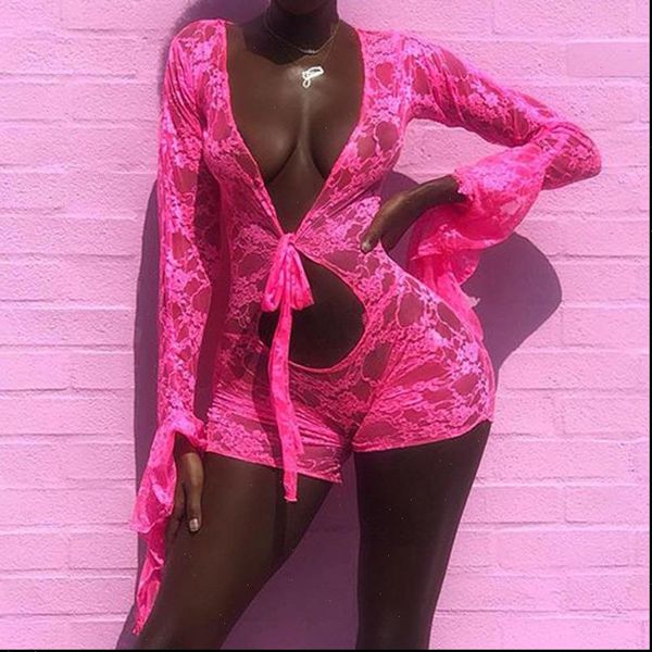 omsj fashion pink women jumpsuit deep v neck flare sleeve floral mesh lace perspective hollow out up bodycon, Black;white
omsj fashion pink women jumpsuit deep v neck flare sleeve floral mesh lace perspective hollow out up bodycon, Black;white