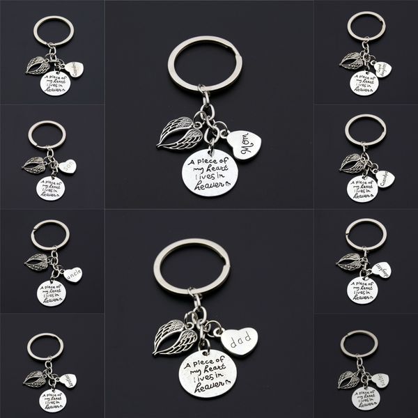 family series keychain mom a piece of my heart mothers day jewelry the wings and heart key chains chaveiro, Silver
family series keychain mom a piece of my heart mothers day jewelry the wings and heart key chains chaveiro, Silver