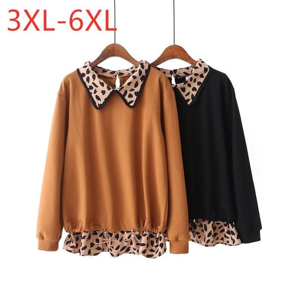 plus size t-shirt 2021 ladies autumn winter for women large pullover long sleeve loose brown cotton sweatshirt 3xl 4xl 5xl 6xl, Black
plus size t-shirt 2021 ladies autumn winter for women large pullover long sleeve loose brown cotton sweatshirt 3xl 4xl 5xl 6xl, Black