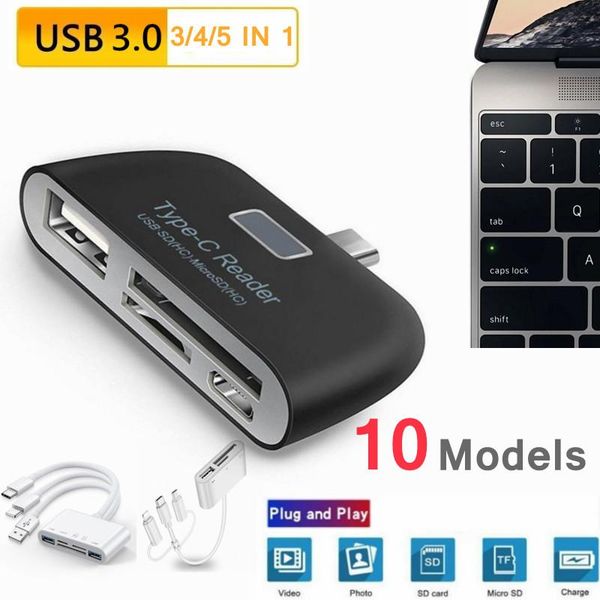 hubs multifunctional smart 3/4/5 in 1otg card reader usb type c tf micro sd charge port high speed for pc lapphone tablet
hubs multifunctional smart 3/4/5 in 1otg card reader usb type c tf micro sd charge port high speed for pc lapphone tablet