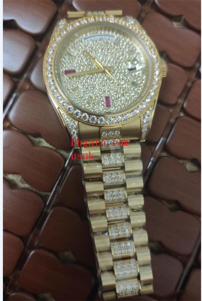 mens watches 41mm pave full diamond 228349 118388 calendar automatic sapphire glass steel bracelet luxury men's watch wristwatches real, Slivery;brown
mens watches 41mm pave full diamond 228349 118388 calendar automatic sapphire glass steel bracelet luxury men's watch wristwatches real, Slivery;brown