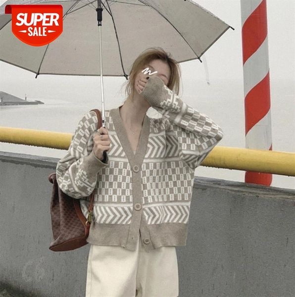 lazy chic cardigan sweater female korean version loose and thin contrast geometric v-neck knit #4z0q, Black;gray
lazy chic cardigan sweater female korean version loose and thin contrast geometric v-neck knit #4z0q, Black;gray