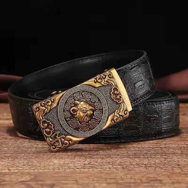 mens belt new alligator mens belt retro mens 12 chinese brand automatic buckle, Black;brown
mens belt new alligator mens belt retro mens 12 chinese brand automatic buckle, Black;brown