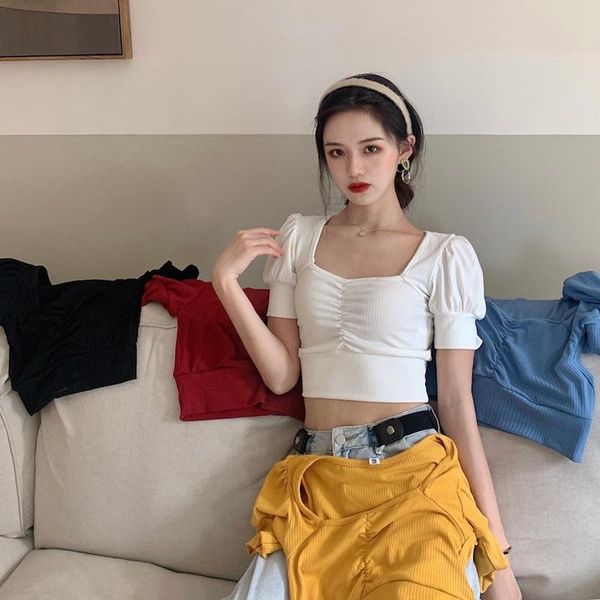 nibber low-cut ribbed knitted crop women tees 2021 red black fashion short sleeve streetwear office lady women's t-shirt, White
nibber low-cut ribbed knitted crop women tees 2021 red black fashion short sleeve streetwear office lady women's t-shirt, White