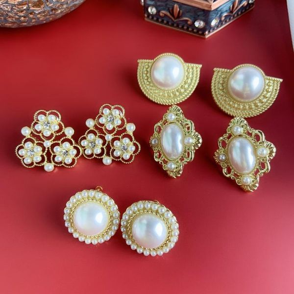 stud vintage antique pearl earring for women flower earrings christmas gift irregular design wedding unusual jewelry, Golden;silver
stud vintage antique pearl earring for women flower earrings christmas gift irregular design wedding unusual jewelry, Golden;silver