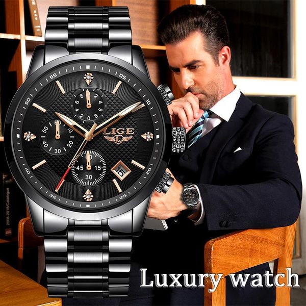 wristwatches lige fashion mens watches quartz wrist watch men full steel waterproof sport chronograph+box relogio masculino, Slivery;brown
wristwatches lige fashion mens watches quartz wrist watch men full steel waterproof sport chronograph+box relogio masculino, Slivery;brown