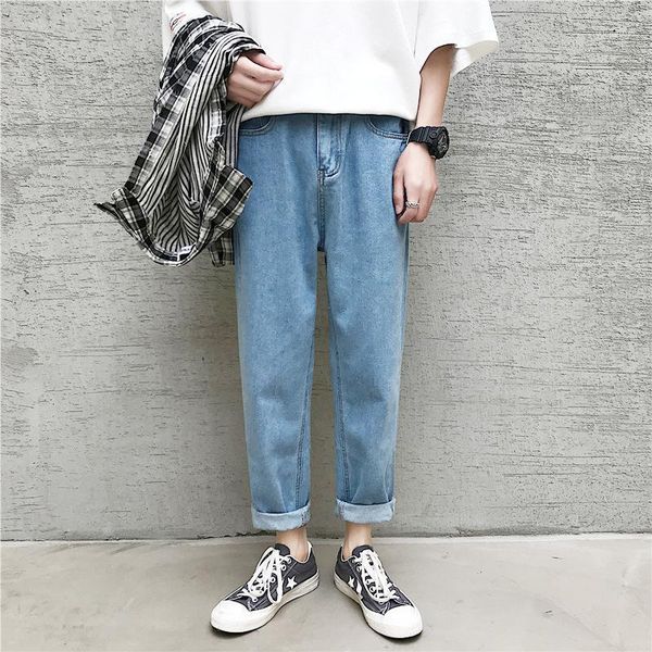 s-2xl blue summer thin cropped trousers jeans men's trendy brand straight pants loose trend all-match casual, Black
s-2xl blue summer thin cropped trousers jeans men's trendy brand straight pants loose trend all-match casual, Black