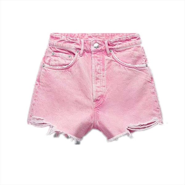 za chic pink denim stylish women shorts high waist casual trousers female streetwear, White;black
za chic pink denim stylish women shorts high waist casual trousers female streetwear, White;black