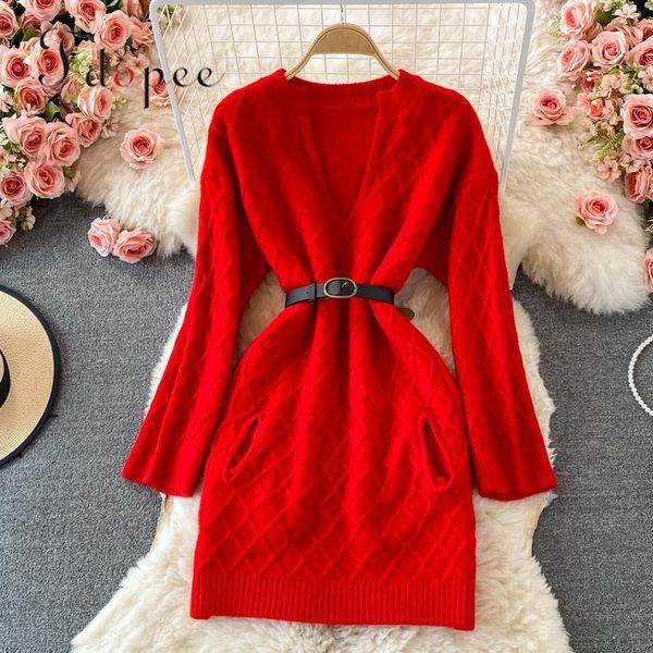 casual dresses elegant dress autumn winter fashion lazy wind knitted batwing sleeve women elastic waist pure color comfort belt vestidos, Black;gray
casual dresses elegant dress autumn winter fashion lazy wind knitted batwing sleeve women elastic waist pure color comfort belt vestidos, Black;gray