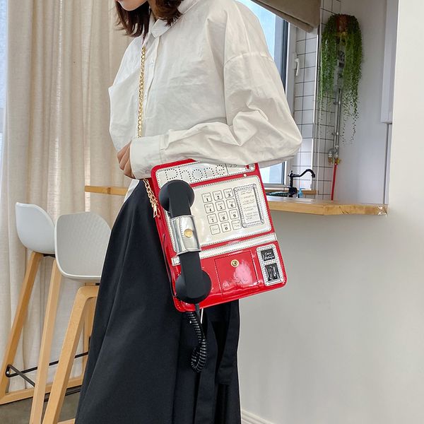 backpack creative digital telephone messenger bag funny and can answer the phone, Black;red
backpack creative digital telephone messenger bag funny and can answer the phone, Black;red