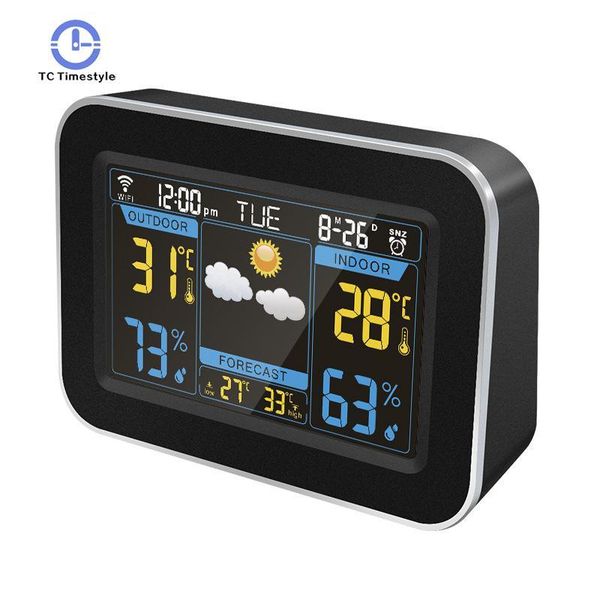 other clocks & accessories weather forecast alarm clock smart wifi table temperature humidity display electronic led digital decoration
other clocks & accessories weather forecast alarm clock smart wifi table temperature humidity display electronic led digital decoration
