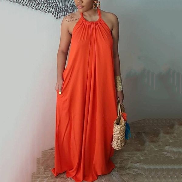 casual dresses african for women halter sleeveless floor length loose evening night party dinner long dress vestidos mujer 2021, Black;gray
casual dresses african for women halter sleeveless floor length loose evening night party dinner long dress vestidos mujer 2021, Black;gray