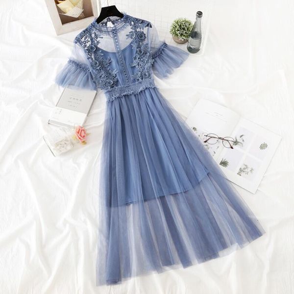 dresses fashion women lotus leaf collar short sleeve mesh lace embroidery sling two-piece femme vestidos robe, Black;gray
dresses fashion women lotus leaf collar short sleeve mesh lace embroidery sling two-piece femme vestidos robe, Black;gray