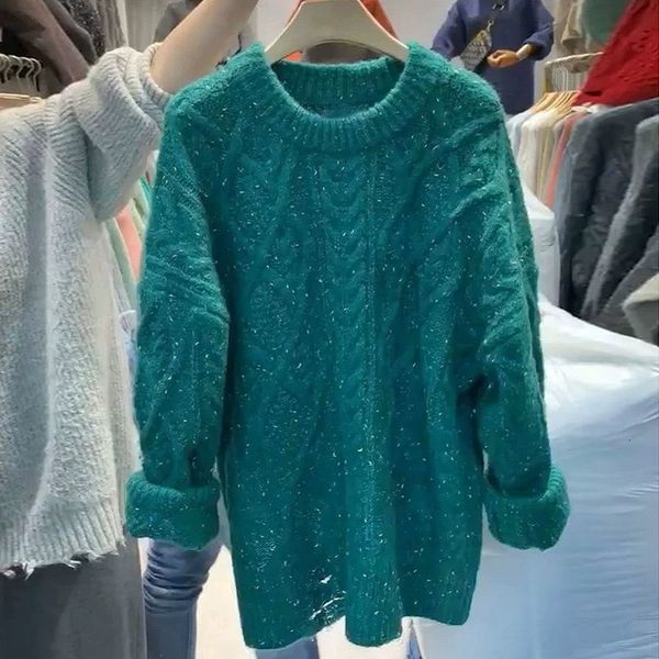 women's sweaters knitted pullover japanese vintage sweater autumn and winter loose blouse long-sleeved lazy wind s16089 4x01, White;black
women's sweaters knitted pullover japanese vintage sweater autumn and winter loose blouse long-sleeved lazy wind s16089 4x01, White;black